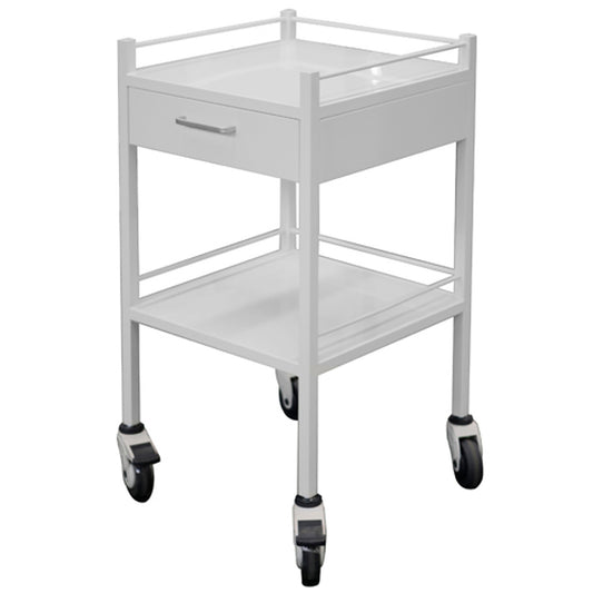 Medical Furniture Powder Coated Trolley 1 Drawer