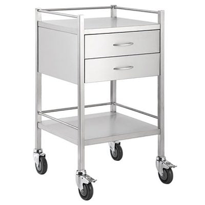Medical Furniture Stainless Steel Trolley 2 Drawers