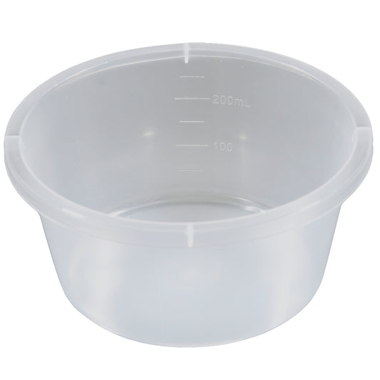 Medical Disposable Denture Bowls Clear with Lids 250ml - 50
