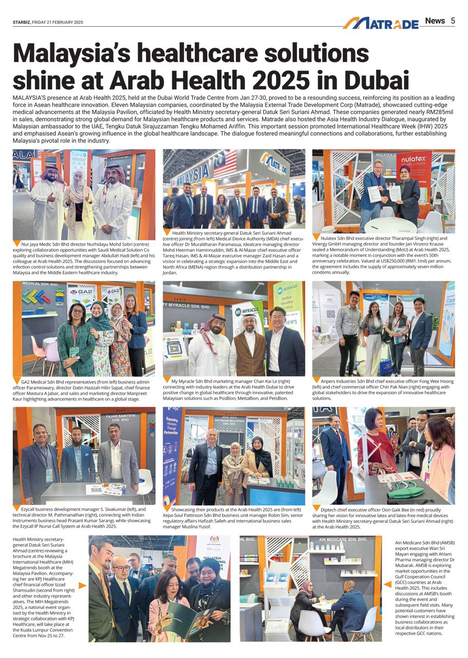 GA2 Medical Showcases Malaysian Innovation at Arab Health 2025 in Dubai