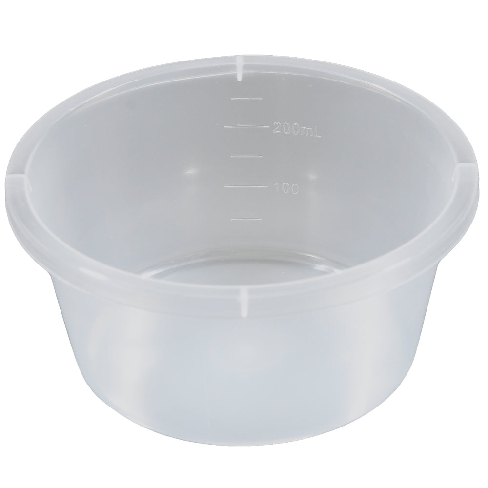 250mL Clear Denture Bowls with Lids - 50